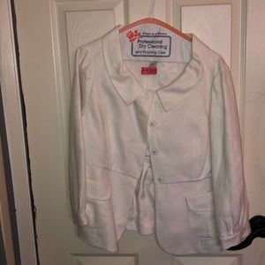 Real linen white blazer.